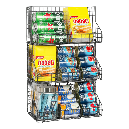 Pantry Organization - Stackable Wire Baskets