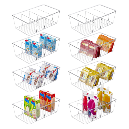 Pantry Organization - Clear Plastic Stacking Bins